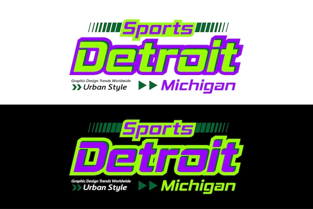 Detroit urban sport slogan style design