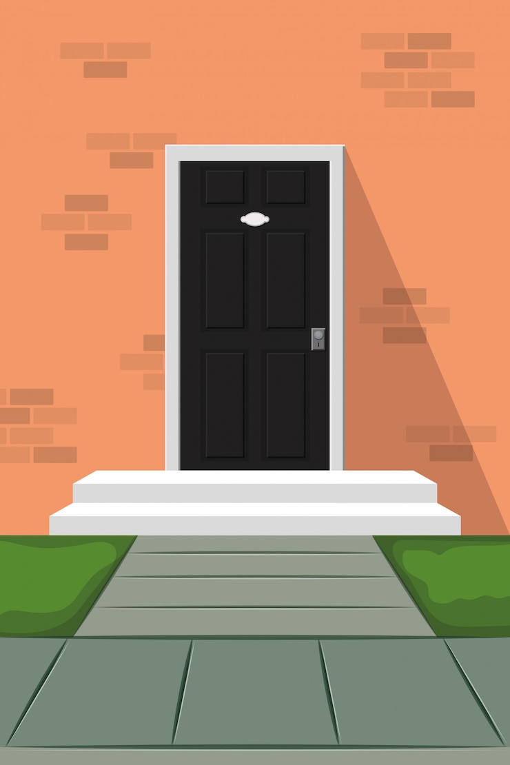 Vector deur huis voorzijde