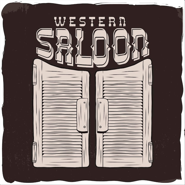 Vector deuren van een western saloon