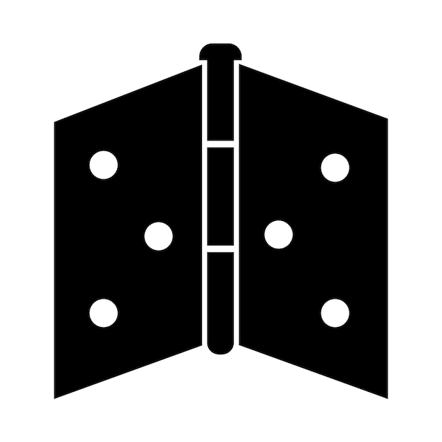 Deurscharnieren pictogram logo vector ontwerpsjabloon