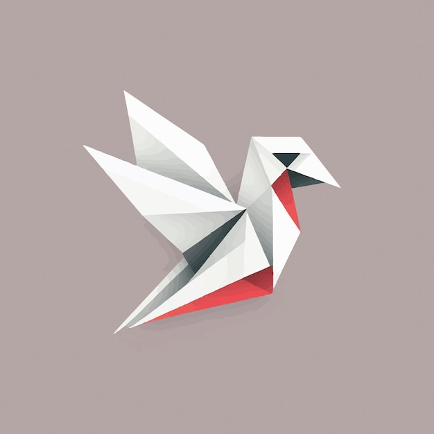 Develop a logo featuring a geometric origamiinspired artificial bird symbolizing the elegance and