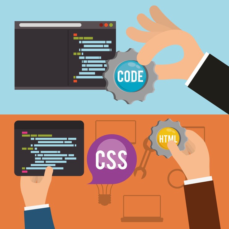 Vector developer web responsive design