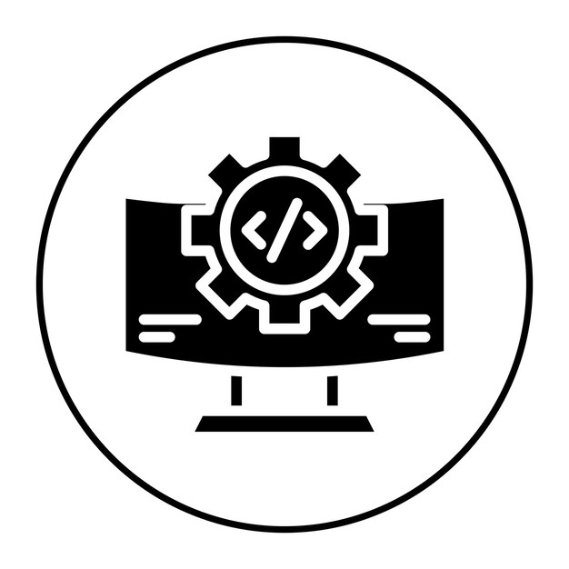 Векторное изображение значка среды разработки Может использоваться для разработки игры
