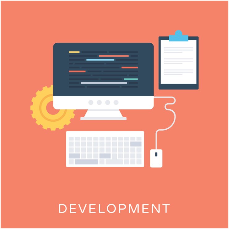 Vector development flat vector icon