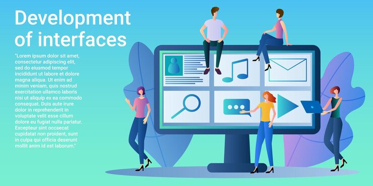 Vector 界面開發 網站或應用程式的編碼和編程