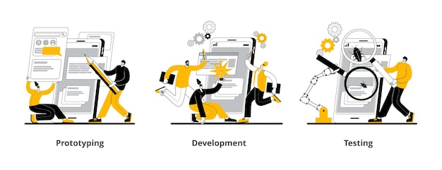 The development team is creating a mobile application