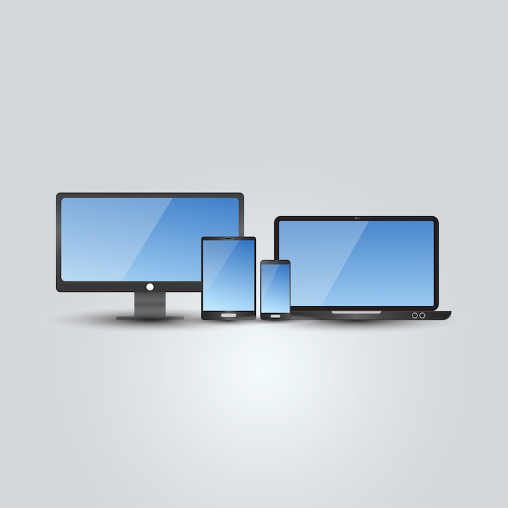 Vector device mockup graphic template