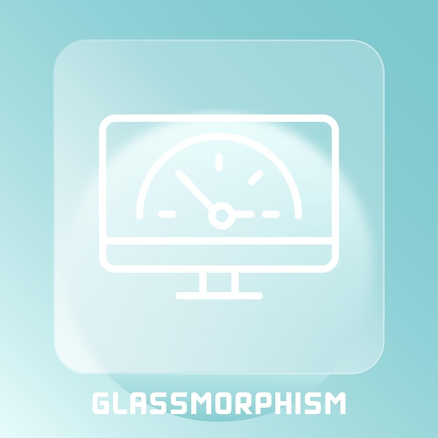 Icone della linea del dispositivo e della tecnologia. icone del dispositivo glassmorphism. concetto di glassmorfismo. icona web del dispositivo