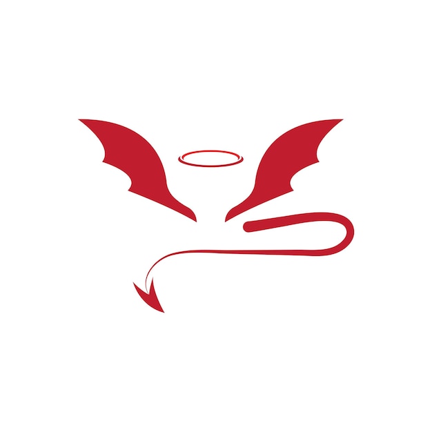 Devil angel logo vector