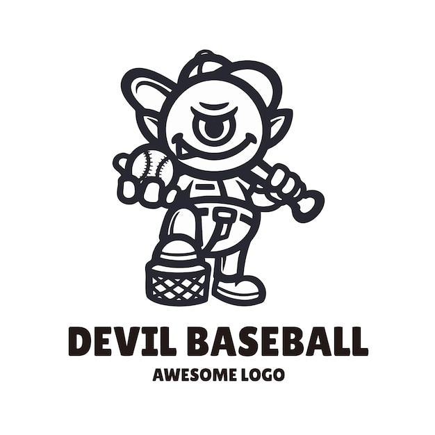 Devil Baseball Logo