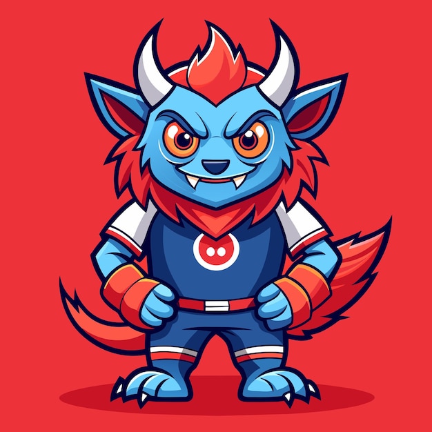 Vector devil cartoon mascot logo