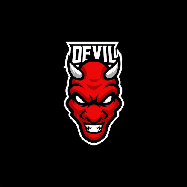 Vector devil esport mascot design logo