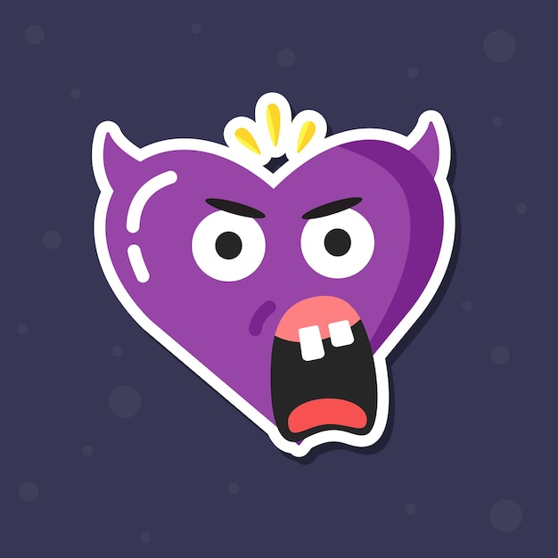 Vector devil evil emoji emoticon angry furious scary halloween