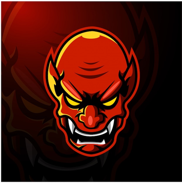 Vector devil head esport mascot logo