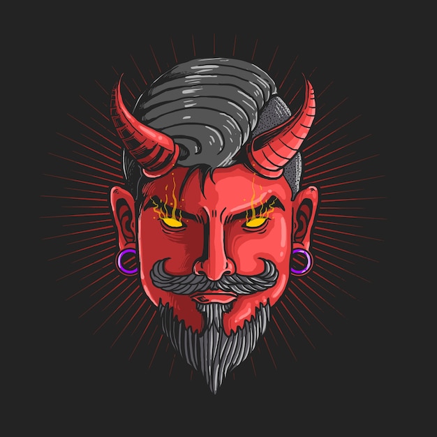 Devil head illustration