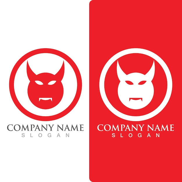 Devil horn logo Vector icon