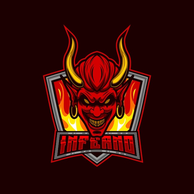 Devil Logo Devil vector mascotte logo ontwerp met moderne illustratie conceptstijl voor badge embleem sport en esport team