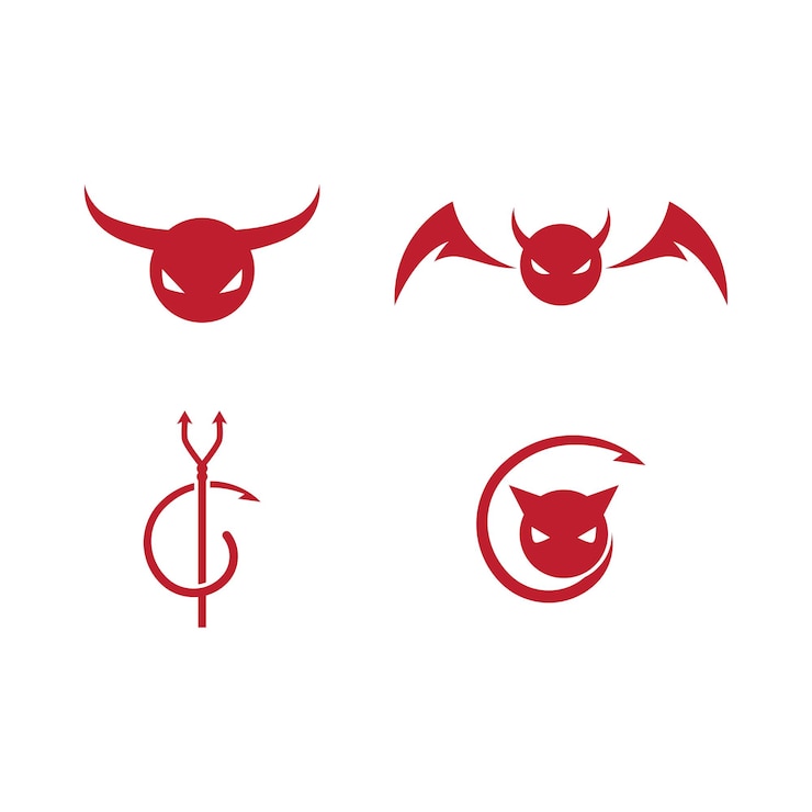 Vector devil logo ilustration vector template