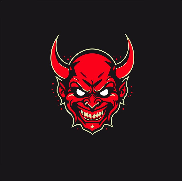 Vector devil logo red devil logo