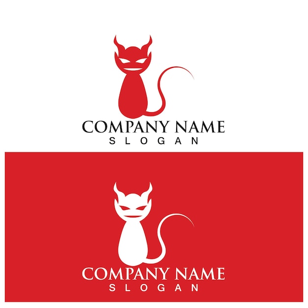 Devil logo and vector template