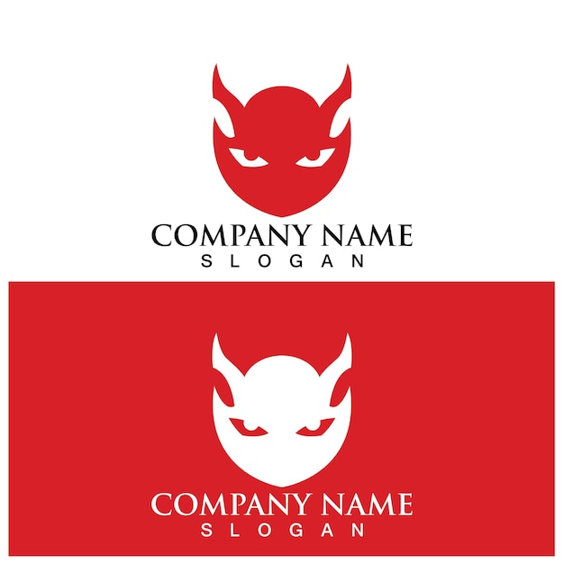 Devil logo and vector template