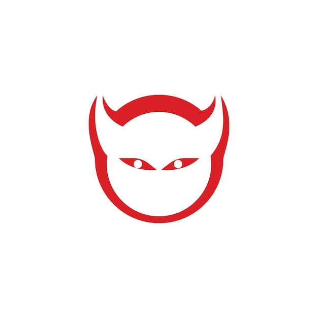 Векторный шаблон логотипа дьявола