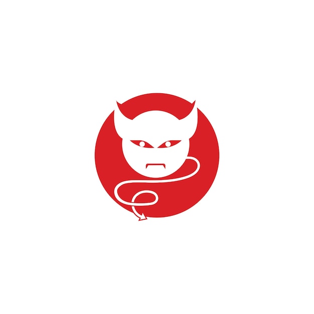 Векторный шаблон логотипа дьявола
