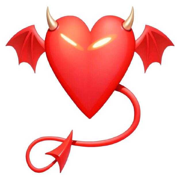 Devil Love Horned Red Heart