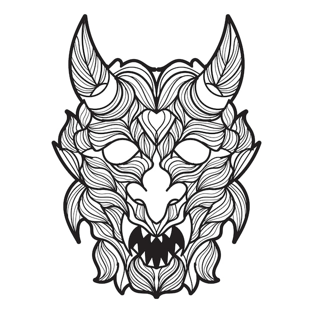 Vector devil mandala vector illustration