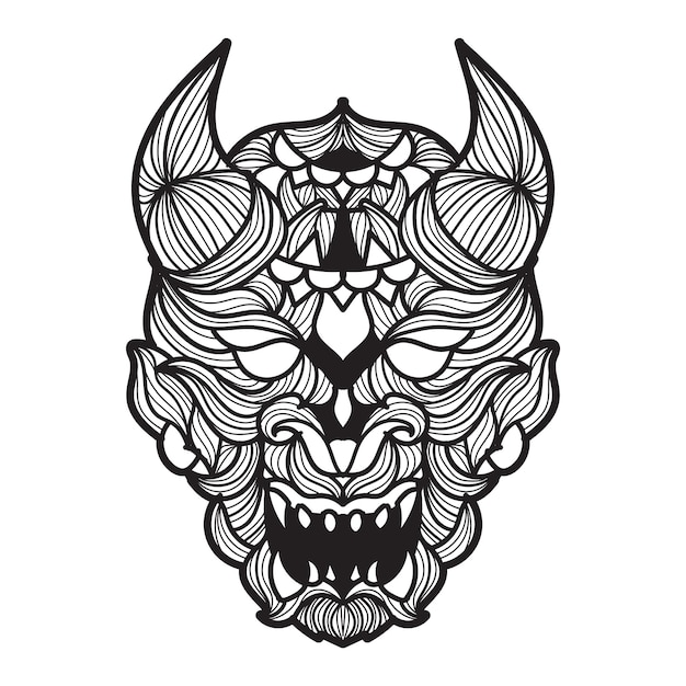 Devil mandala vector illustration