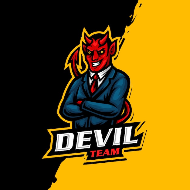 Devil mascot logo esport gaming