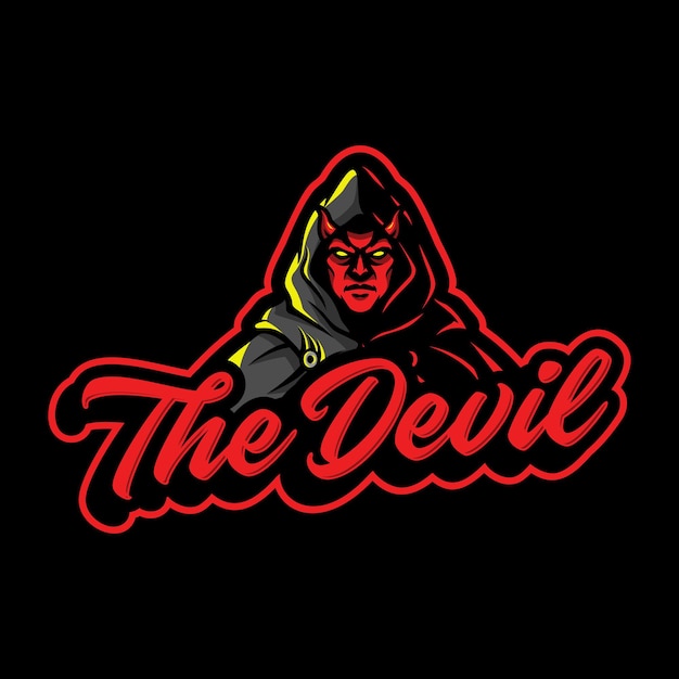 Devil mascot logo  illustration