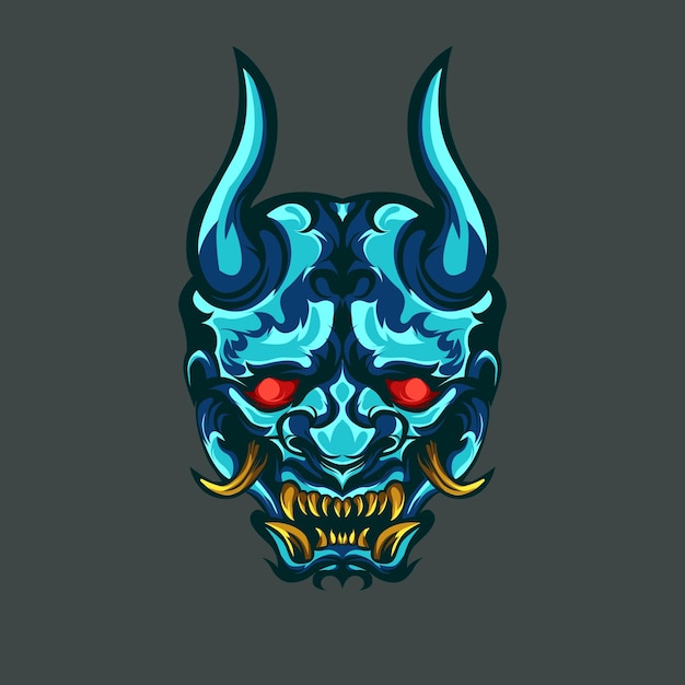 devil mask illustration vector design