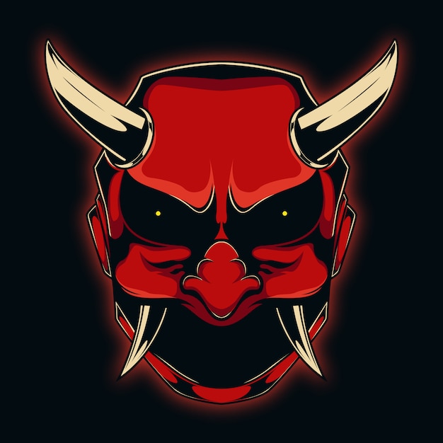 Devil mask illustration