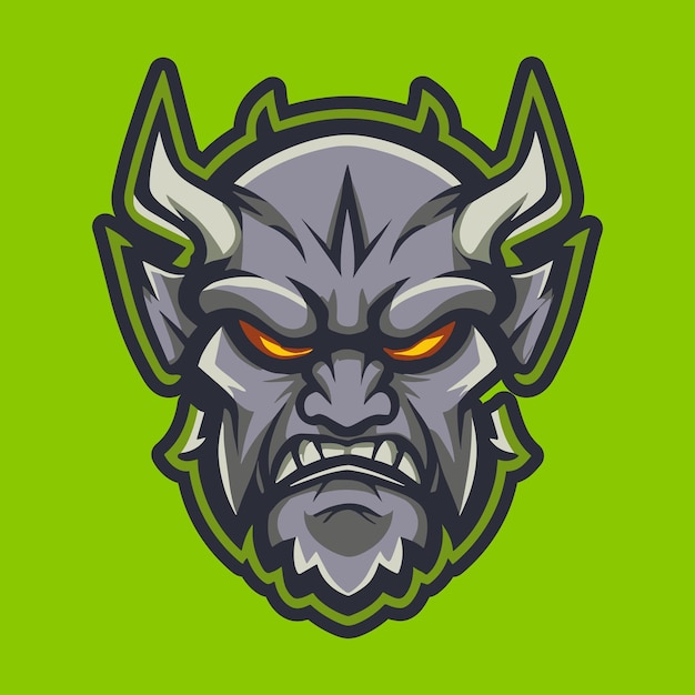 devil orc head vector bewerkbaar element