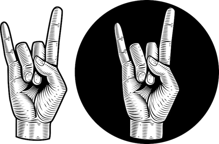 Vector devil's sign with fingers vector image isolated on transparent background