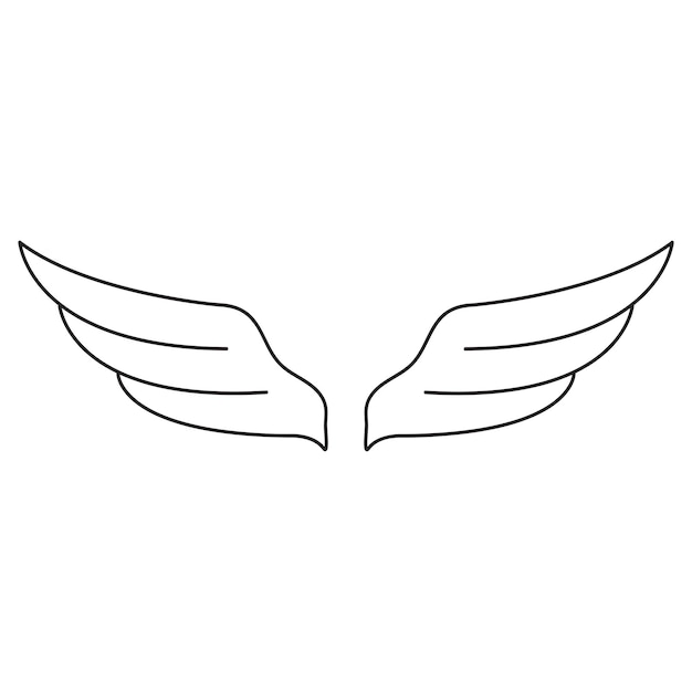 Vettore vettore delle ali del diavolo isolato su sfondo bianco - vettore