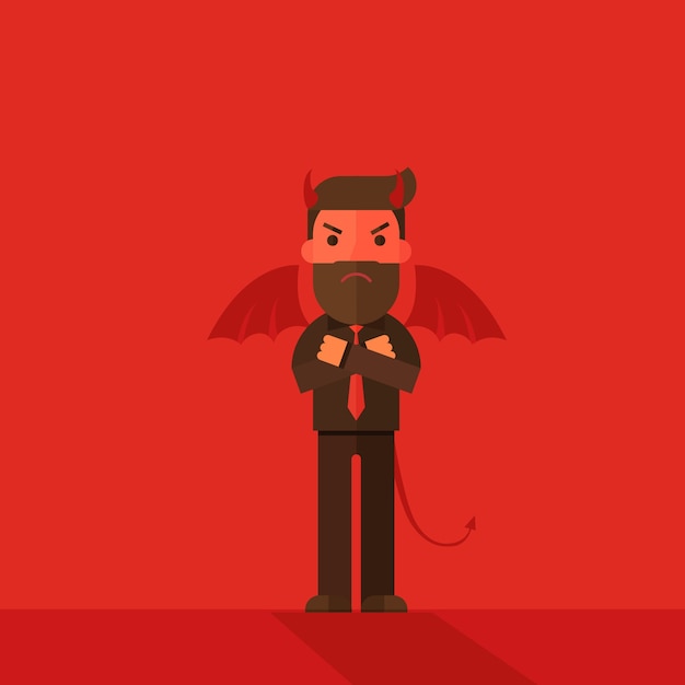 Vector devil zakenman karakter