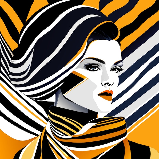 Vector devise an artistic vector pattern designed for printing chic fashion scarfs embrace modern aesthetic