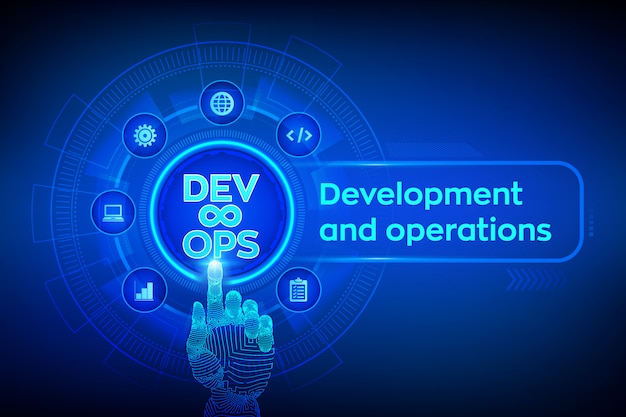 Devops. agile development and optimisation background