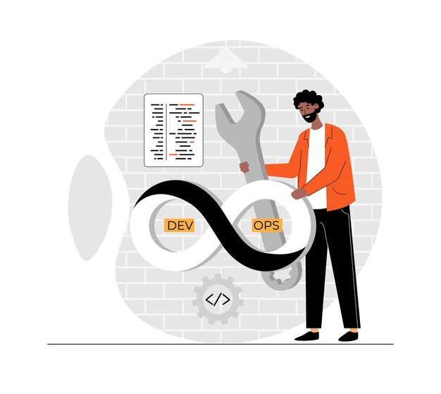 DevOps 開發者概念 軟件開發操作過程技術的程序員