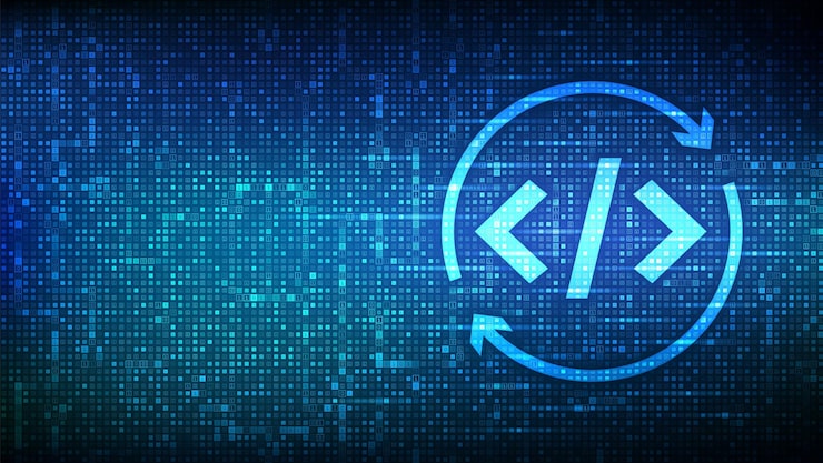 Вектор икона devops, сделанная с помощью двоичного кода agile development and optimization software engineering методология практики разработки программного обеспечения цифровой код с цифрами 10 векторная иллюстрация