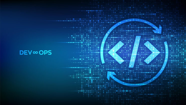 Vector 使用二進制代碼製作的devops圖標敏捷開發軟件開發實踐方法