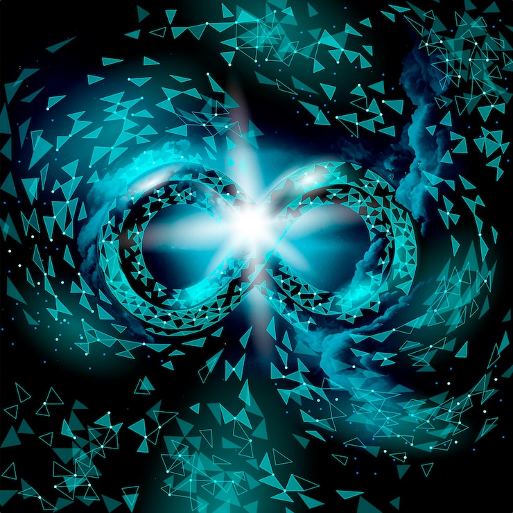 Vector devops software development operations infinity symbol programmer administration system life cycle q