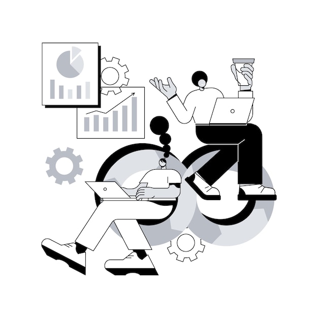 Vector devops team abstract concept vector illustration