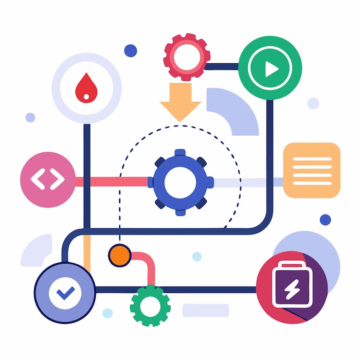 Vector devops workflow with integration pipeline vector