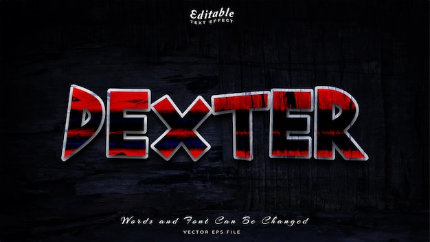 dexter editable text effect