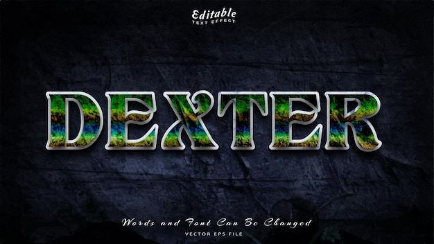 Vector dexter editable text effect