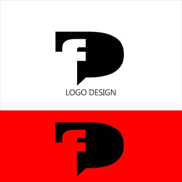 DF initial letter logo design