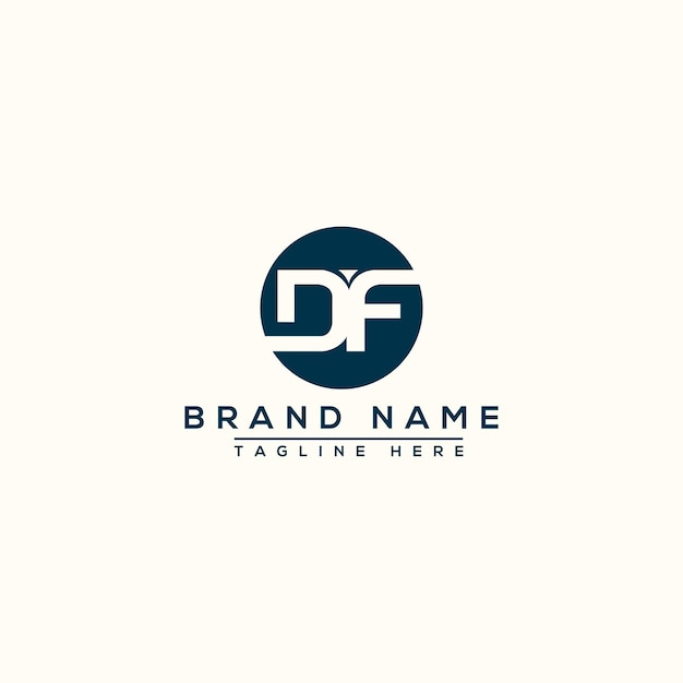 Элемент векторного графического брендинга шаблона логотипа DF